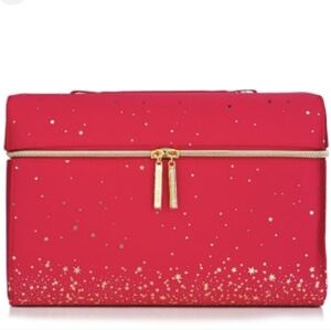 Estee Lauder Red and Gold Cosmetic Travel Case